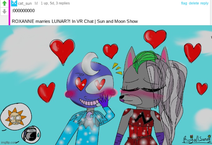 *drops this and runs* | image tagged in im so sorry,cat sun gave me the idea,lmao,roxanne x lunar -n- | made w/ Imgflip meme maker