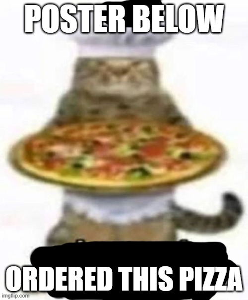 POSTER BELOW; ORDERED THIS PIZZA | made w/ Imgflip meme maker