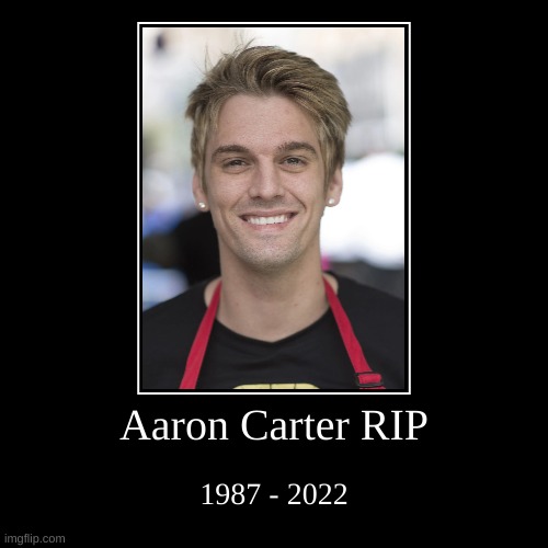 Aaron Carter | image tagged in funny,demotivationals | made w/ Imgflip demotivational maker