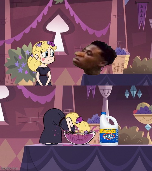Unsee juice | image tagged in star butterfly shoving her face into the juice bowl,fresh memes,fun,fun stream,memes,quandale dingle | made w/ Imgflip meme maker