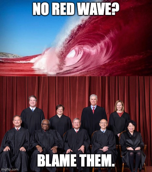 NO RED WAVE? BLAME THEM. | image tagged in election 2022,red wave,abortion,supreme court,gop | made w/ Imgflip meme maker