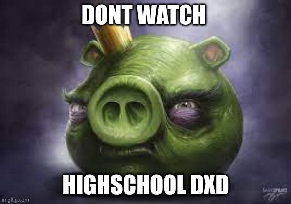 king pig | DONT WATCH; HIGHSCHOOL DXD | image tagged in realistic king pig | made w/ Imgflip meme maker