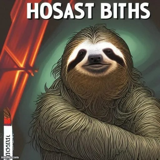 Sloth Hosast Biths | image tagged in sloth hosast biths | made w/ Imgflip meme maker