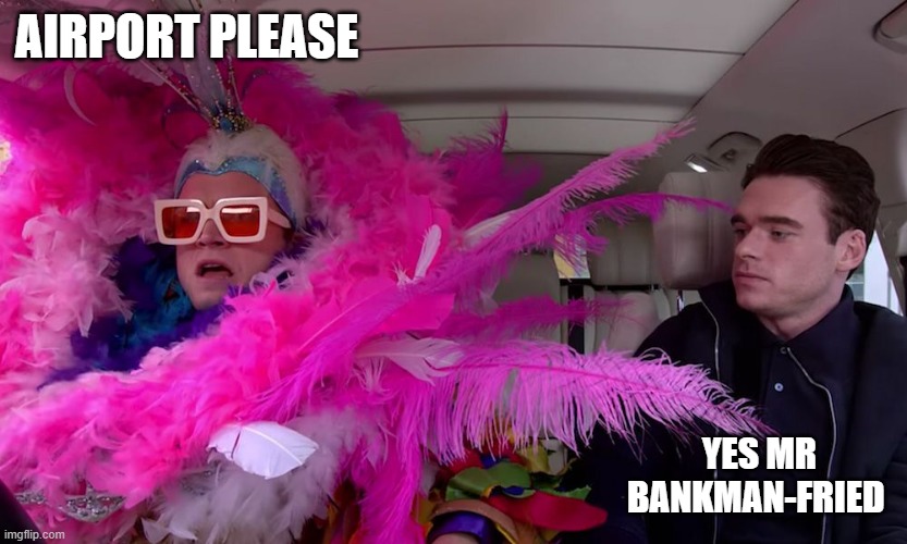 Sam Bankman-Fried CEO of FTX | AIRPORT PLEASE; YES MR BANKMAN-FRIED | image tagged in ftx,binance,crypto | made w/ Imgflip meme maker