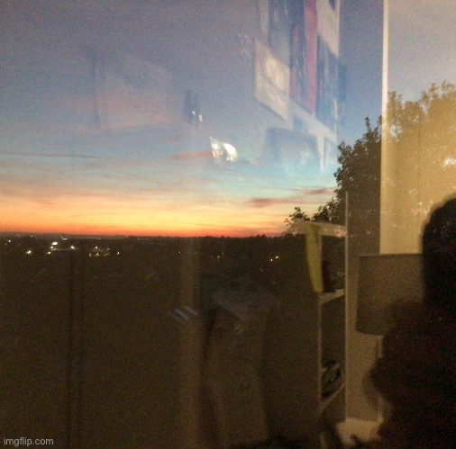 Wiesbaden sunset from my window | made w/ Imgflip meme maker