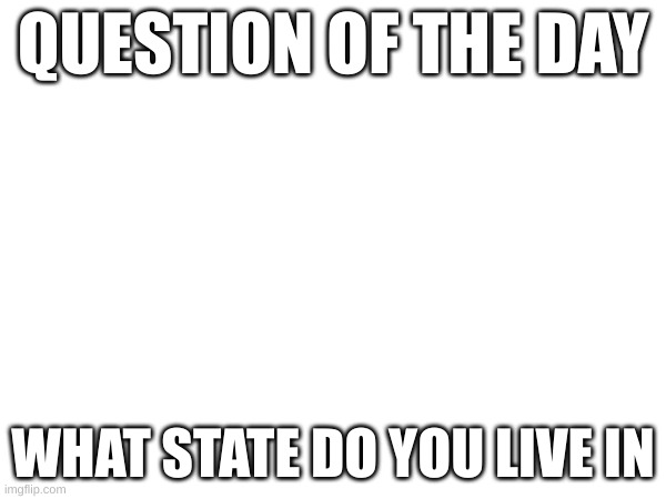 (SPAMTON_G: Arizona my man.) | QUESTION OF THE DAY; WHAT STATE DO YOU LIVE IN | made w/ Imgflip meme maker