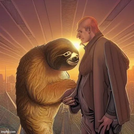 Sloth talks to British Mormon hosast biths | image tagged in sloth talks to british mormon hosast biths | made w/ Imgflip meme maker