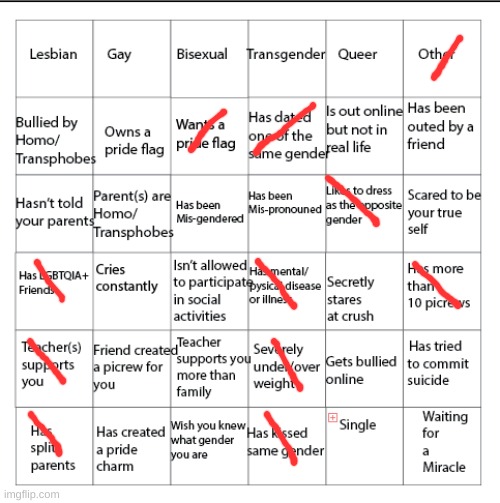 More about me! | image tagged in lgbtqia bingo | made w/ Imgflip meme maker