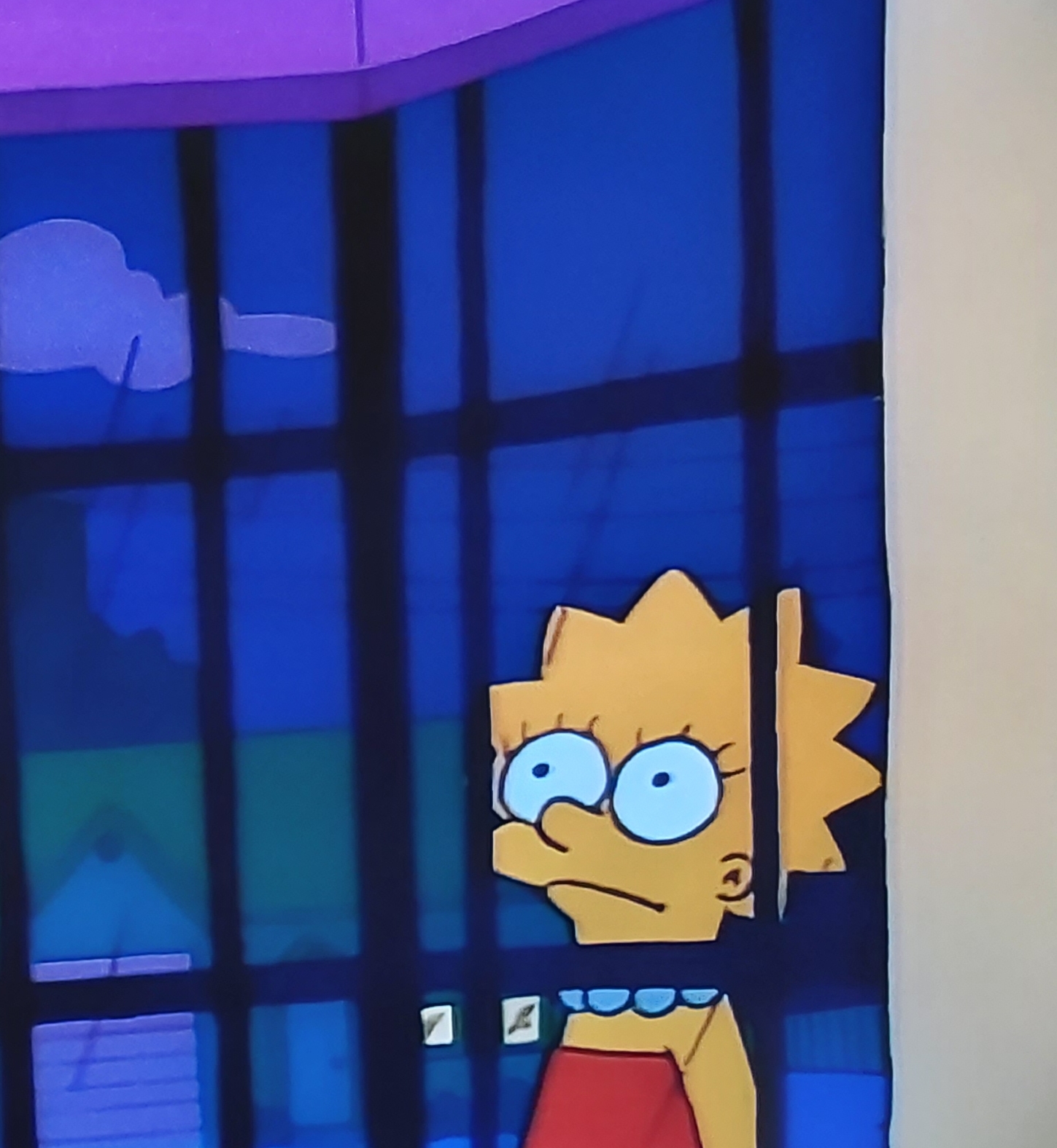 High Quality Lisa staring through a window Blank Meme Template