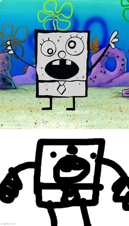 Masterepice | image tagged in doodlebob,blank white template | made w/ Imgflip meme maker