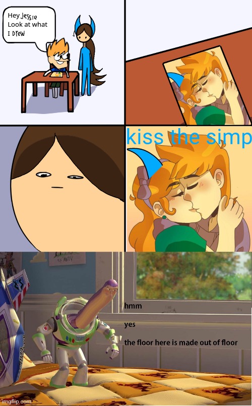 image tagged in buzz lightyear hmm yes,eddsworld,simp | made w/ Imgflip meme maker