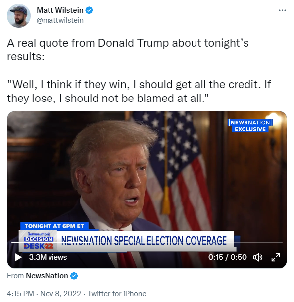 High Quality A real quote from Donald Trump about the 2022 midterms Blank Meme Template