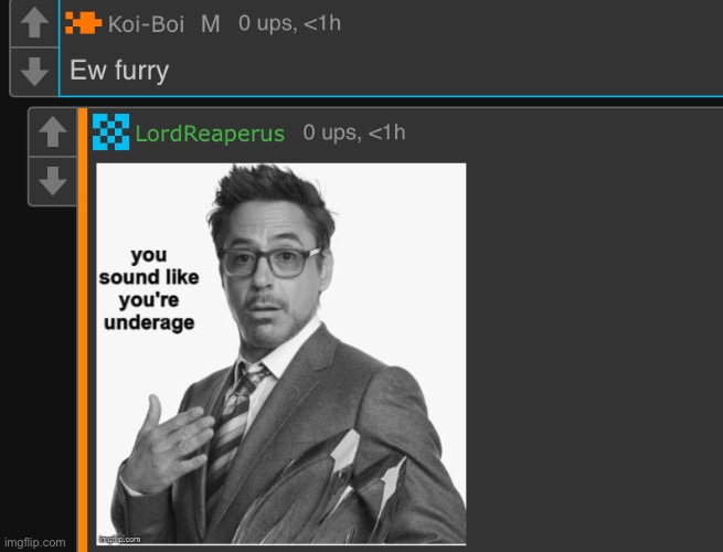 Seriously saying “ew furry” makes you sound like some spoiled roblox 5 year old | made w/ Imgflip meme maker