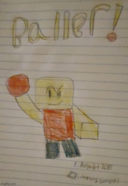 I drew baller from Roblox boss fighting stages because boredom, yes, I can and because of the baller meme lol | image tagged in baller,roblox,fanart,paper,lol,drawing | made w/ Imgflip meme maker
