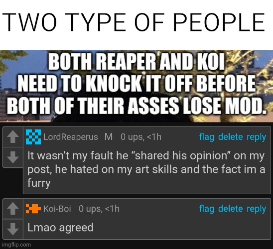 TWO TYPE OF PEOPLE | made w/ Imgflip meme maker