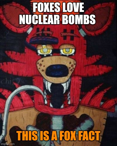 FOXES LOVE NUCLEAR BOMBS THIS IS A FOX FACT | made w/ Imgflip meme maker