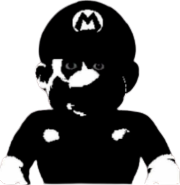 High Quality staring scary mario Blank Meme Template