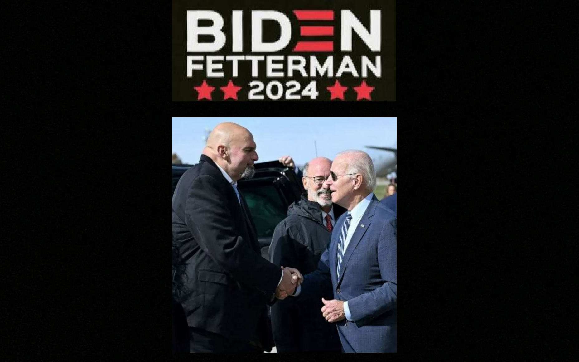 High Quality Joe Biden John Fetterman 2024 Blank Meme Template