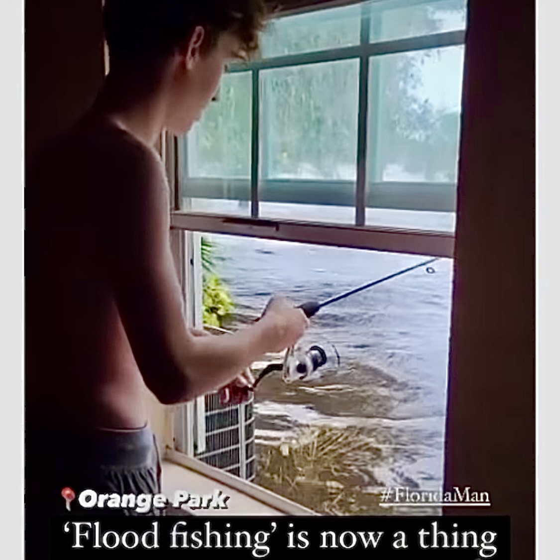Florida Man Goes Fishing Blank Meme Template