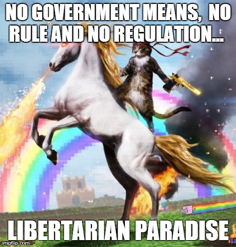 Welcome To The Internets | NO GOVERNMENT MEANS,
 NO RULE AND NO REGULATION...

 LIBERTARIAN PARADISE | image tagged in memes,welcome to the internets | made w/ Imgflip meme maker