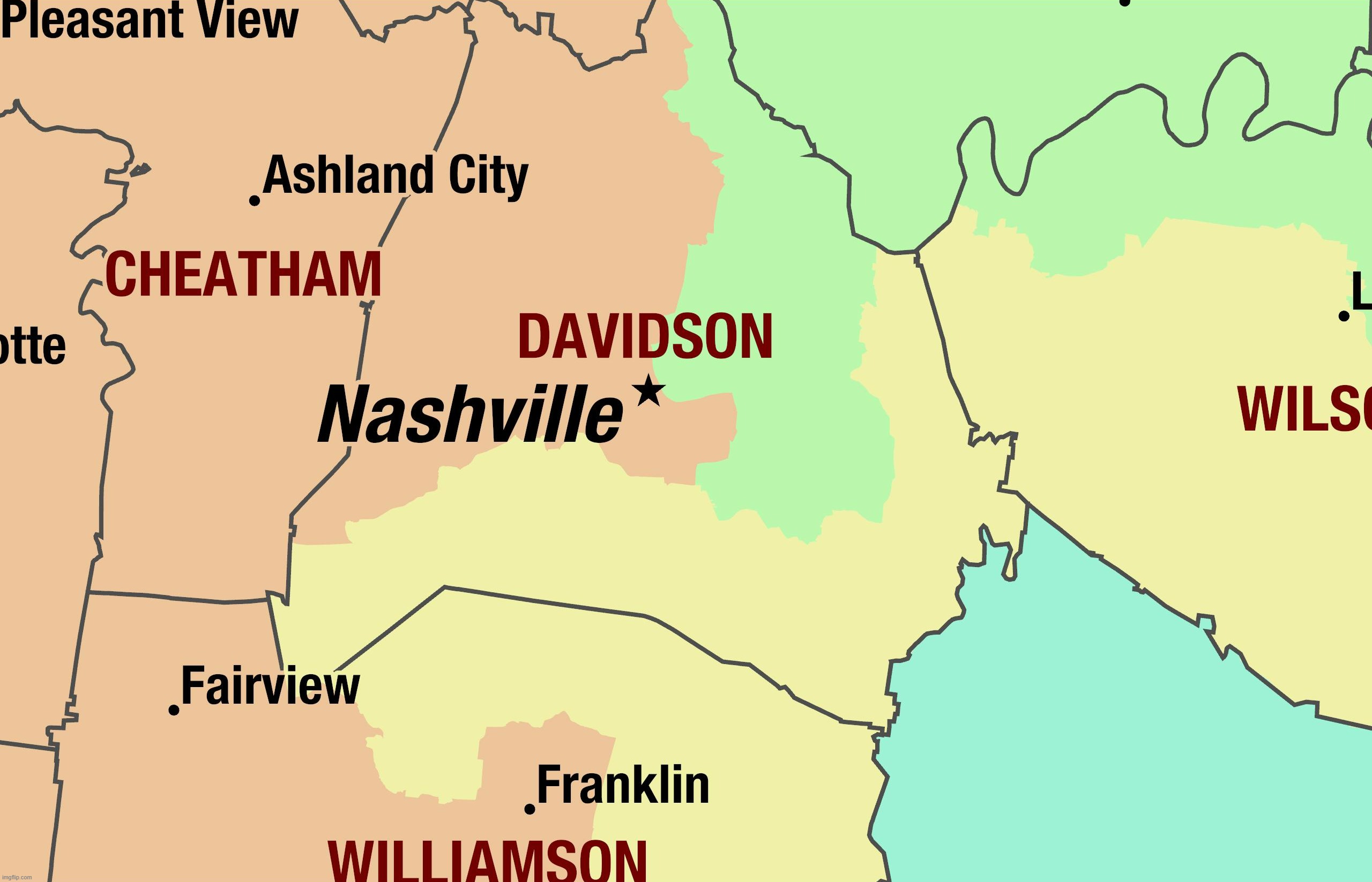 How TN Republicans wiped Nashville off the U.S. congressional map. | image tagged in tennessee,republicans,nashville | made w/ Imgflip meme maker
