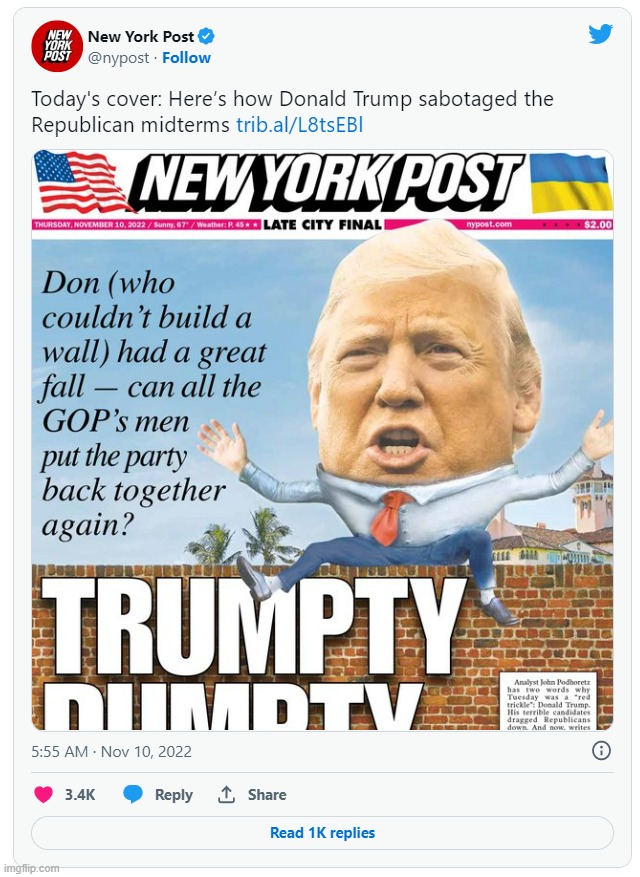 New York Post vs. Donald Trump | image tagged in new york post vs donald trump | made w/ Imgflip meme maker