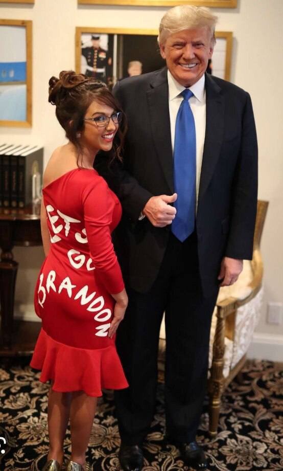 Ditch the dress, Lauren! Brandon makes your ass look fat! | image tagged in let's go brandon,nice butt,lauren boebert,maga,make america great again,make lauren's butt look hot again | made w/ Imgflip meme maker