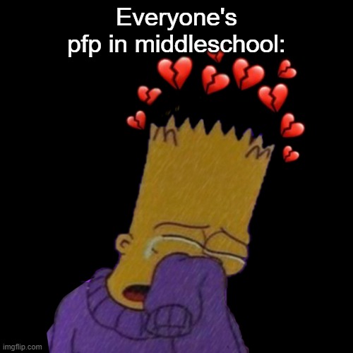 Everyone's pfp in middleschool: | made w/ Imgflip meme maker