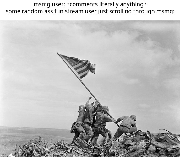 everytime i come online, i gotta ignore at least one comment flag. butthurt people i swear | msmg user: *comments literally anything*
some random ass fun stream user just scrolling through msmg: | image tagged in pie charts | made w/ Imgflip meme maker