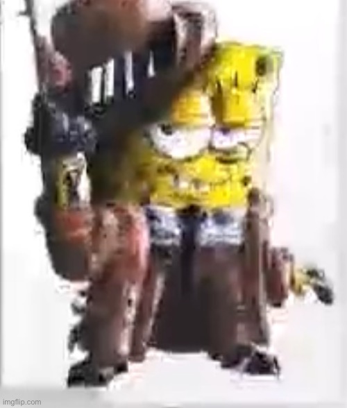 *paranoid by black sabbath plays* | image tagged in gangsta spongebob | made w/ Imgflip meme maker