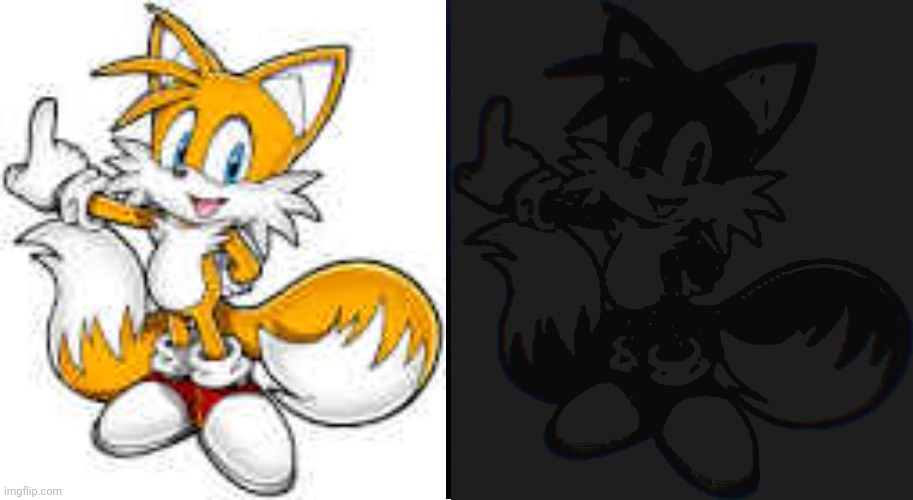 High Quality Miles «Tails» Prower Light and Dark Blank Meme Template