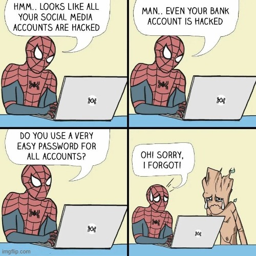 I am... | image tagged in groot,spiderman | made w/ Imgflip meme maker