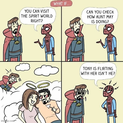 Aunt May Still Got It | image tagged in spiderman | made w/ Imgflip meme maker