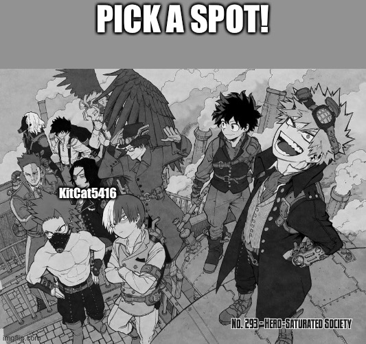 PICK A SPOT! KitCat5416 | made w/ Imgflip meme maker