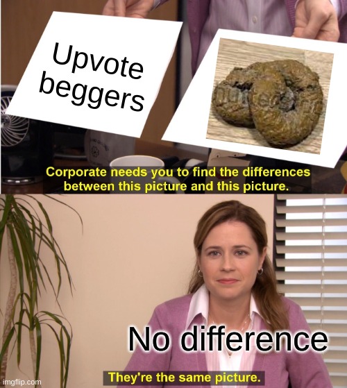 They're The Same Picture | Upvote beggers; No difference | image tagged in memes,they're the same picture,funny,laughing | made w/ Imgflip meme maker