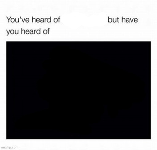 You've heard of ___ but have you heard of ___? Blank Meme Template