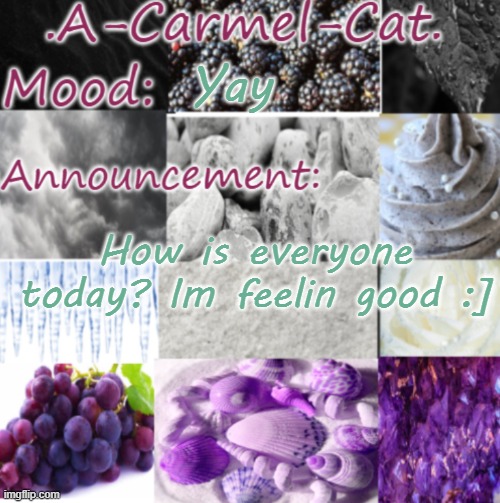 water balloon | Yay; How is everyone today? Im feelin good :] | image tagged in a-carmel-cat ace announcement | made w/ Imgflip meme maker