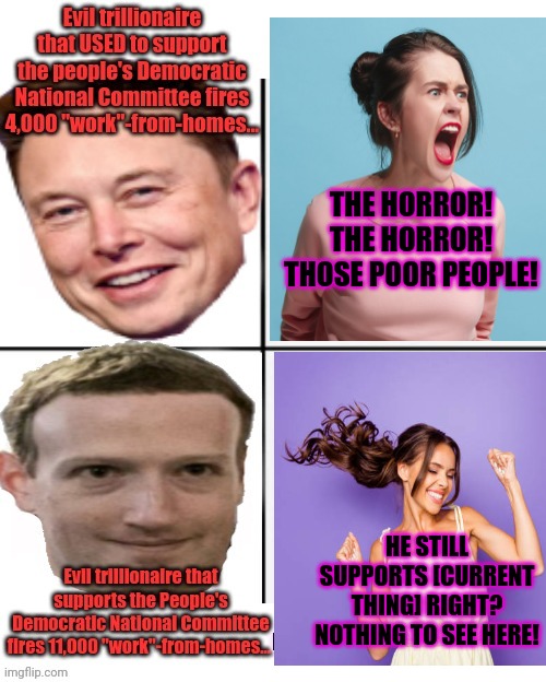 Liberal "opinions" | THE HORROR! THE HORROR! THOSE POOR PEOPLE! HE STILL SUPPORTS [CURRENT THING] RIGHT? NOTHING TO SEE HERE! | image tagged in liberal,problems,if it wasnt for double standards,well you know the rest | made w/ Imgflip meme maker