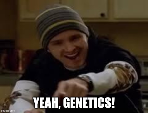 yeah science bitch | YEAH, GENETICS! | image tagged in yeah science bitch | made w/ Imgflip meme maker