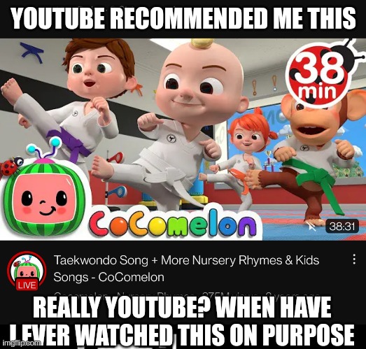 b r u h | YOUTUBE RECOMMENDED ME THIS; REALLY YOUTUBE? WHEN HAVE I EVER WATCHED THIS ON PURPOSE | made w/ Imgflip meme maker