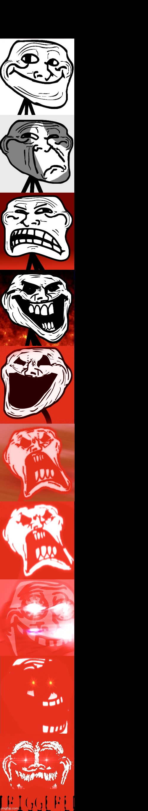 Trollface Becoming Angry | image tagged in mr incredible becoming angry,trollface,trollge | made w/ Imgflip meme maker