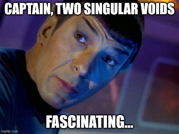 CAPTAIN, TWO SINGULAR VOIDS FASCINATING... | made w/ Imgflip meme maker