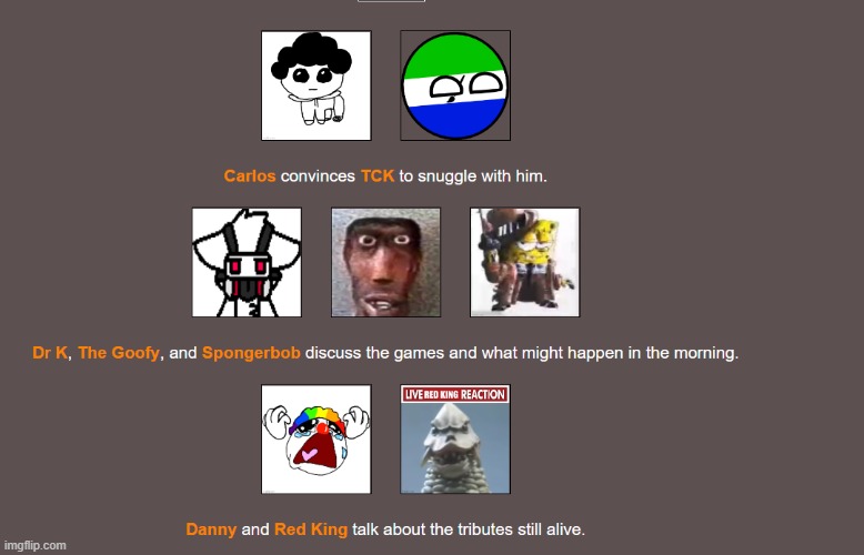 i'm doing more hunger games (I caught Carlos and TCK in 4k) | made w/ Imgflip meme maker
