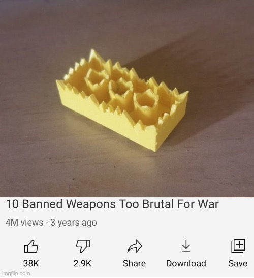 image tagged in banned weapons too brutal for war | made w/ Imgflip meme maker