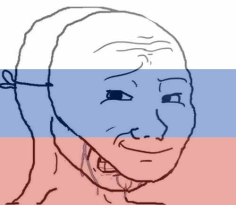 Crying Russian wojak mask Blank Meme Template