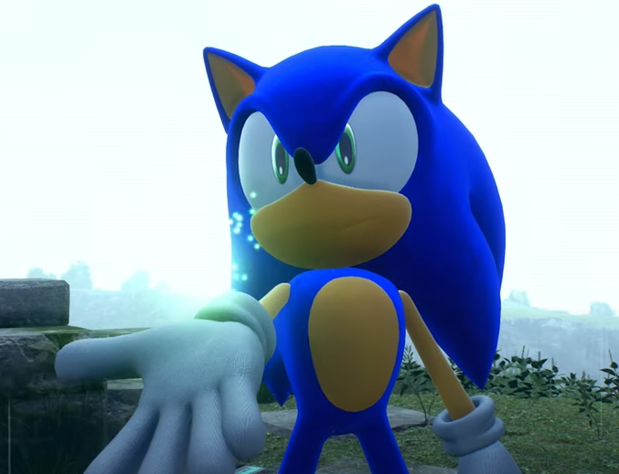 High Quality Sonic handing you a crown/L Blank Meme Template