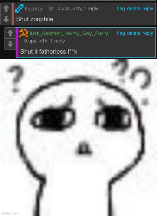 What kind of comback is that for a zoophile to call me fatherless ☠️ | image tagged in confus | made w/ Imgflip meme maker