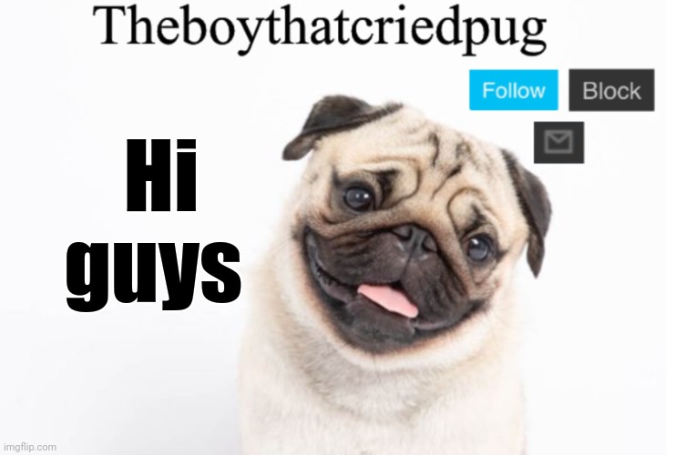 Hello | Hi guys | image tagged in theboythatcriedpug | made w/ Imgflip meme maker
