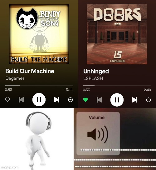 I love these songs | image tagged in bendy and the ink machine,doors,music | made w/ Imgflip meme maker