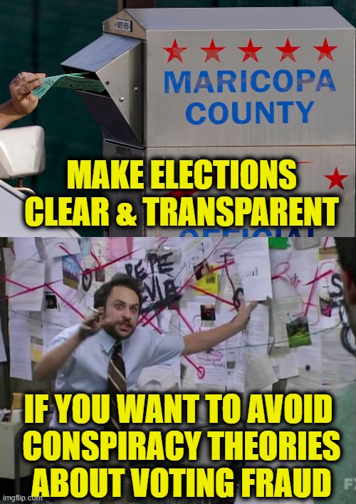 Crazy Voting Fraud Claims |  MAKE ELECTIONS
CLEAR & TRANSPARENT; IF YOU WANT TO AVOID 
CONSPIRACY THEORIES
ABOUT VOTING FRAUD | image tagged in vote | made w/ Imgflip meme maker